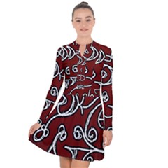 Ethnic Reminiscences Print Design Long Sleeve Panel Dress by dflcprintsclothing