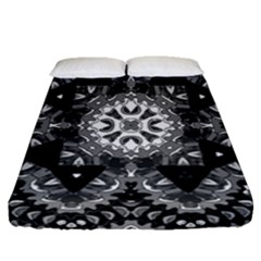 Mandala Calming Coloring Page Fitted Sheet (queen Size) by Sarkoni