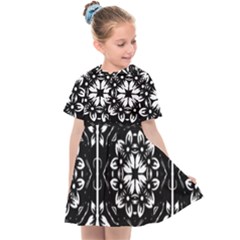 Kaleidoscope Mandala Art Kids  Sailor Dress by Sarkoni