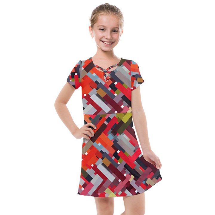 Maze Mazes Fabric Fabrics Color Kids  Cross Web Dress