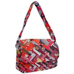 Maze Mazes Fabric Fabrics Color Courier Bag by Sarkoni