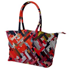 Maze Mazes Fabric Fabrics Color Canvas Shoulder Bag by Sarkoni