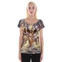 Tree Forest Woods Nature Landscape Cap Sleeve Top View1