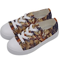 Tree Forest Woods Nature Landscape Kids  Low Top Canvas Sneakers by Sarkoni