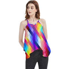 Abstract Background Colorful Pattern Flowy Camisole Tank Top by Sarkoni