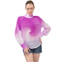 Abstract Spiral Pattern Background High Neck Long Sleeve Chiffon Top View1