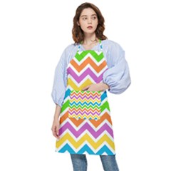 Chevron Pattern Design Texture Pocket Apron by Apen