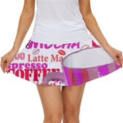 Coffee Cup Lettering Coffee Cup Women s Skort by Amaryn4rt