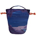 Cartoon Character Wallpapper Adventure Time Beauty In Nature Drawstring Bucket Bag