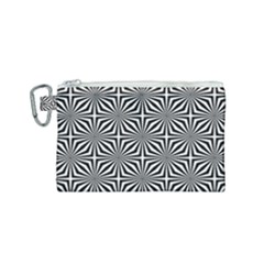 Background Pattern Halftone Black White Canvas Cosmetic Bag (small) by Pakjumat