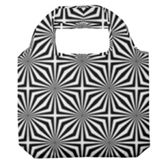 Background Pattern Halftone Black White Premium Foldable Grocery Recycle Bag by Pakjumat