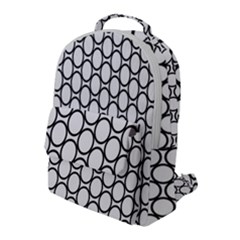 Black Pattern Halftone Wallpaper Flap Pocket Backpack (large) by Apen