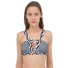 Zigzag Chevron Pattern Cage Up Bikini Top by Dutashop