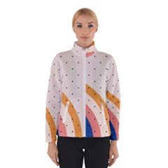 Retro Abstract Geometric Women s Bomber Jacket