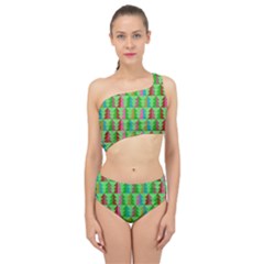 Christmas Background Paper Spliced Up Two Piece Swimsuit