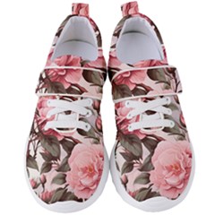 Rose Flower Seamless Women s Velcro Strap Shoes