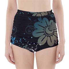 Flower Abstract Desenho High-waisted Bikini Bottoms