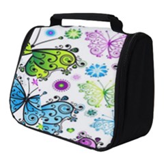 Butterflies Abstract Background Colorful Desenho Vector Full Print Travel Pouch (small) by Bedest