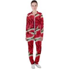 Watermelon Fruit Green Red Casual Jacket And Pants Set