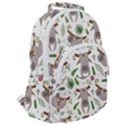Seamless Pattern With Cute Sloths Rounded Multi Pocket Backpack View2