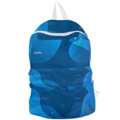 Abstract Classic Blue Background Foldable Lightweight Backpack by Ndabl3x