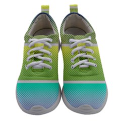 Pattern Banner Background Dot Set Women Athletic Shoes by Ravend