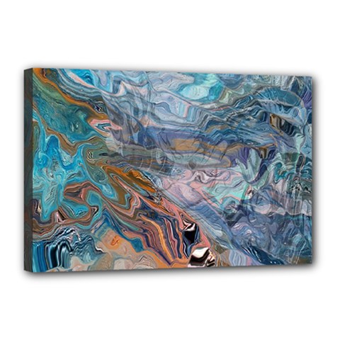 Abstract Delta Canvas 18  X 12  (stretched) by kaleidomarblingart