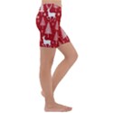 Christmas Tree Deer Pattern Red Kids  Lightweight Velour Capri Yoga Leggings View3