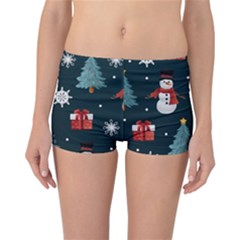 Snowmen Christmas Trees Reversible Boyleg Bikini Bottoms