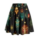 Christmas Ornaments Pattern High Waist Skirt View1