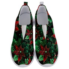 Flower Floral Pattern Christmas No Lace Lightweight Shoes