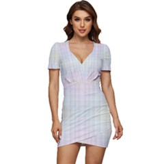 Seamless Background Abstract Vector Low Cut Cap Sleeve Mini Dress