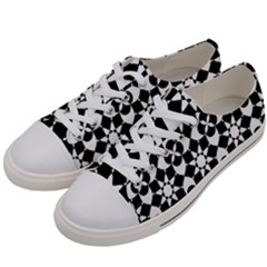 Mosaic Floral Repeat Pattern Women s Low Top Canvas Sneakers