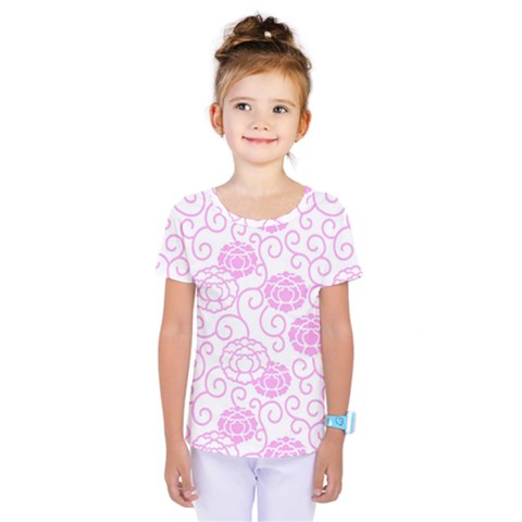 Peony Asia Spring Flowers Natural Kids  One Piece T-shirt by Ravend