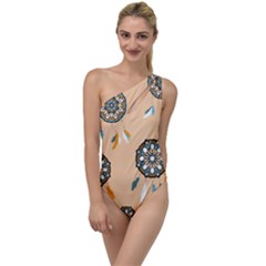 Dreamcatcher Pattern Pen Background To One Side Swimsuit by Ravend