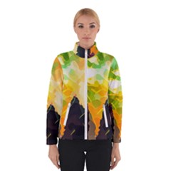 Forest Trees Nature Wood Green Women s Bomber Jacket by Ravend