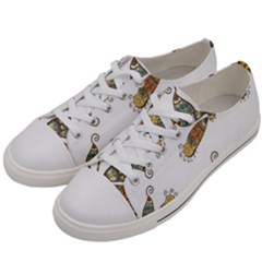 Pattern Dragonfly Background Women s Low Top Canvas Sneakers