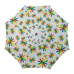 Celebrate Pattern Colorful Design Golf Umbrellas by Ravend