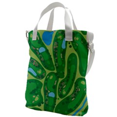 Golf Course Par Golf Course Green Canvas Messenger Bag