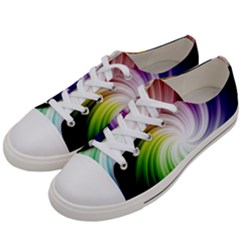 Rainbow Swirl Twirl Men s Low Top Canvas Sneakers