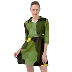 Mosaic Structure Background Tile Mini Skater Shirt Dress