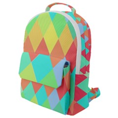 Low Poly Triangles Flap Pocket Backpack (small)