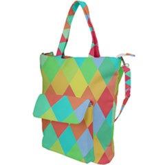 Low Poly Triangles Shoulder Tote Bag by Ravend