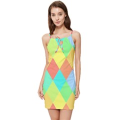 Low Poly Triangles Summer Tie Front Dress by Ravend