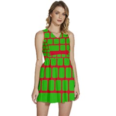 Keyboard Keys Computer Input Pc Sleeveless High Waist Mini Dress by Ravend