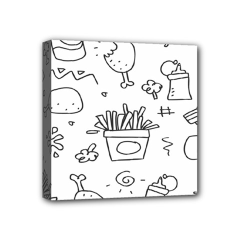 Set Chalk Out Scribble Collection Mini Canvas 4  X 4  (stretched)