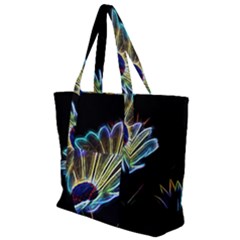 Flower Pattern Design Abstract Background Zip Up Canvas Bag by Amaryn4rt