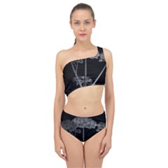 Dog Tube White Night Dark Ice Spliced Up Two Piece Swimsuit by Amaryn4rt