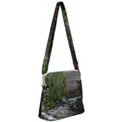 Landscape Summer Fall Colors Mill Zipper Messenger Bag by Amaryn4rt