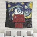 Cartoon Dog House Van Gogh Square Tapestry (Large) View2